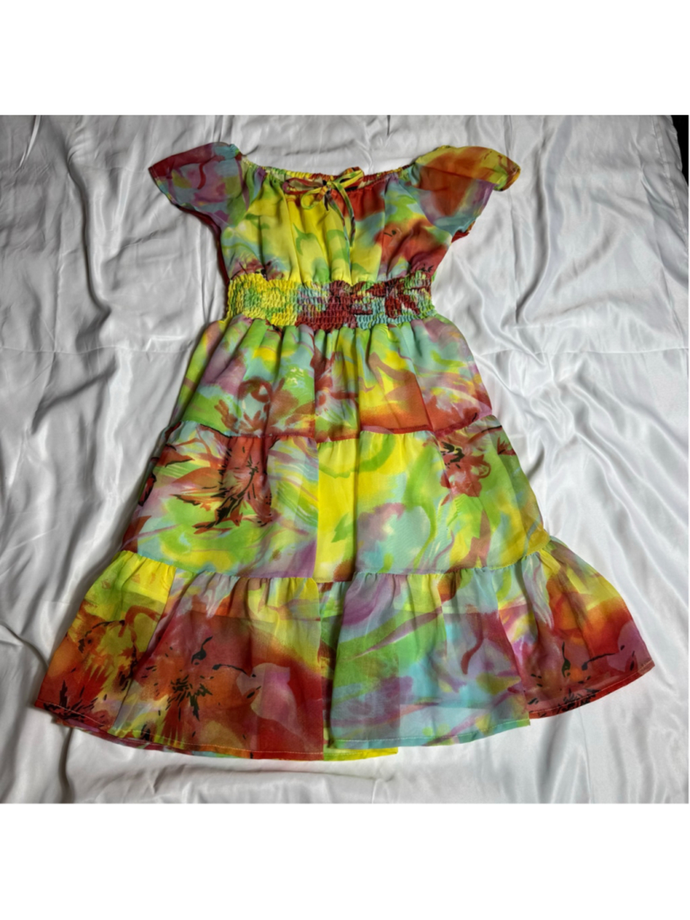 Women's Cassee Mini Dress Size L multi-color floral